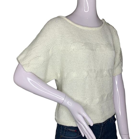 JLO Jennifer Lopez Top Short Sleeve Size S White - Picture 3 of 7